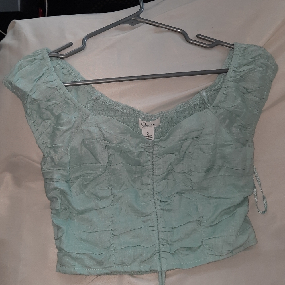 Green Short Sleeve Top